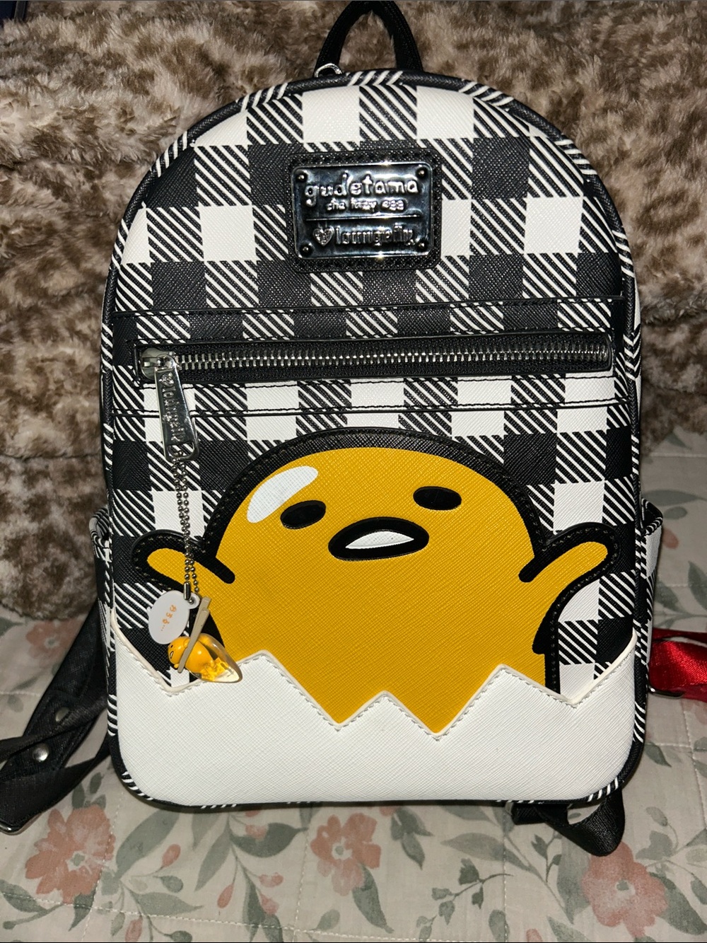 Gudetama the lazy egg loungefly mini backpack